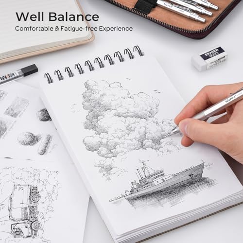Nicpro 33PCS Metal Mechanical Pencil Set in Leather Case