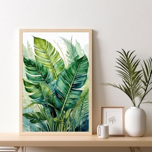 Kalonyth Plants Framed Paint by Numbers Kit for Adults Beginner 8x12 inch
