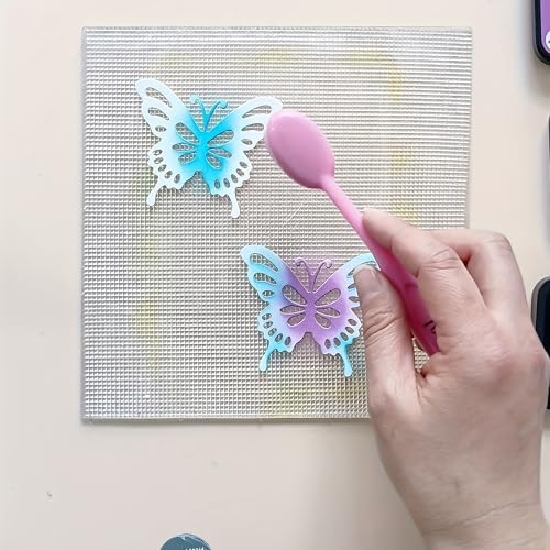 Alinacutle 1pc 7in x7in Sticky Grip Mat Multi-Use Non-Slip Sticky Mats for DIY Art Card Making Hold Your Cardstock in Place, Easy to Clean and Reusable, Scrapbooking Card Making Tool