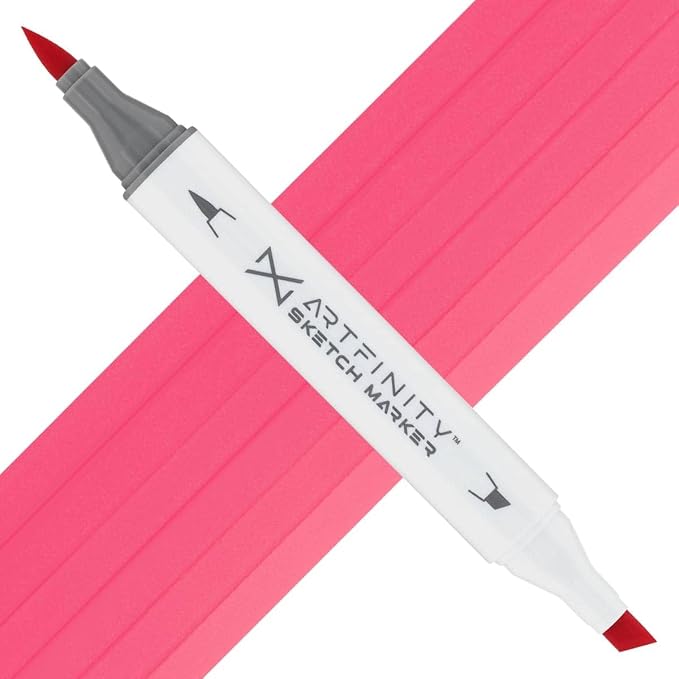 Artfinity Sketch Markers - Carmine Red R2-4, Vibrant, Professional, Dye-Based Alcohol Markers for Artists, Drawing, Travel, & More