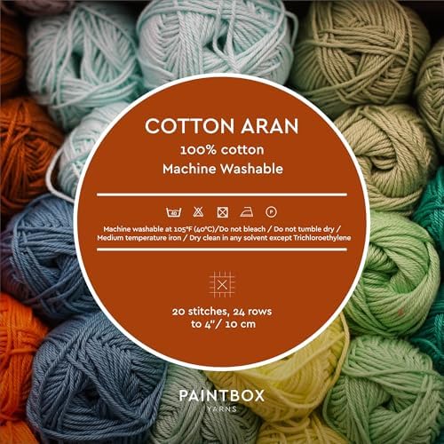 Paintbox Yarns 100% Cotton Aran Yarn 1.76oz / 50g, 93yds / 85m