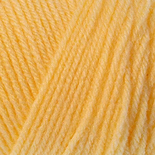 Craft County Size 4 (Medium) 100% Acrylic Fiber Yarn – Variety of Color and Pattern Options – Great for Crochet, Knitting, and Weaving (Lemon)