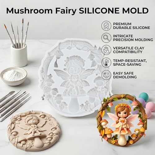 Flower Fairy Polymer Clay Molds Elf Girl Garland Silicone Mold