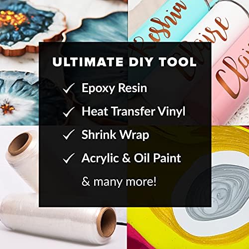 HIPPIE CRAFTER Heat Gun for Crafting, 2-Speed 300W Craft Heat Gun, Mini Hot Air Torch Tool for Resin, Polymer Clay, Candle Making, Shrink Wrapping, Embossing, Epoxy Painting