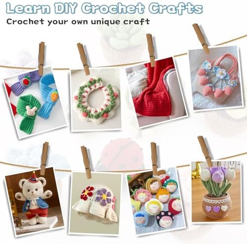 GMAK Crochet Kit for Beginners Adults, All in One Crochet Set Include Yarns