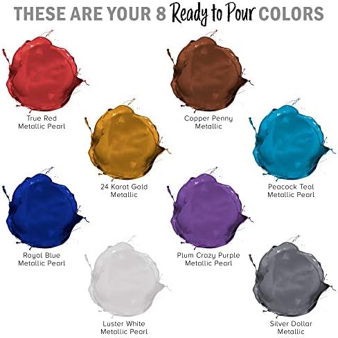 Pouring Masters 8-Color Ready-to-Pour Acrylic Pouring Paint Set