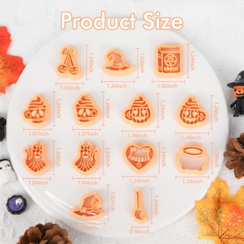 Puocaon Halloween Polymer Clay Cutters for Jewelry Ghost Earrings Making