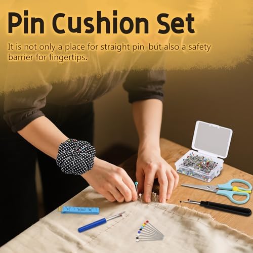 300 Pieces Sewing Pins Cushion, Pin Cushion for Sewing, Straight Pins
