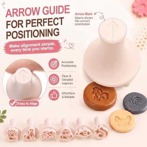 30 Pcs Animal Pattern Clay Modeling Stamp Set with 72-Character Letter Stamps and Storage Box, Animal Pattern Stamps for Polymer/Ceramic Clay, Pottery Craft, Cookie and Jewelry Making