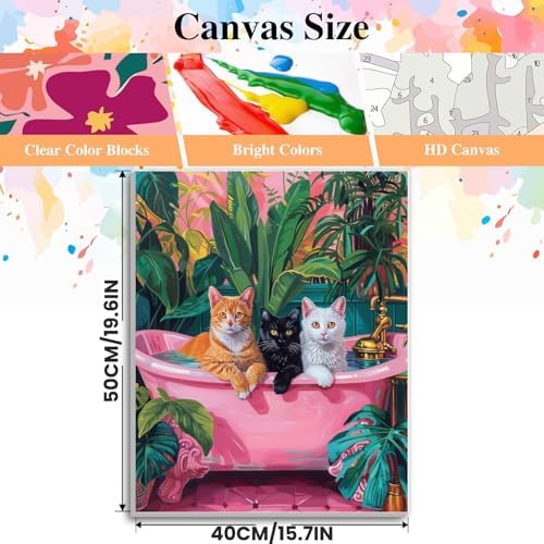 Artykapby Paint by Numbers kit for Adults Cat,Paint by Numbers16x20 inch