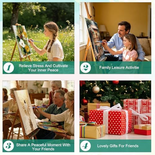 Kalonyth Boat Paint by Numbers Kit for Adults, 16x20 inch, No Framed