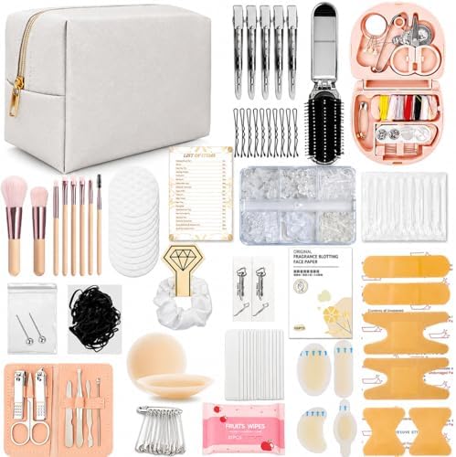 Emergency Kit for Women – Mini Emergency Kit with 50+ Bridal Suit Essentials, Purse Essentials Kit, Wedding Day Survival Kit, Emergency Bride Kit, Women’s Emergency Kit, Wedding Survival Kit