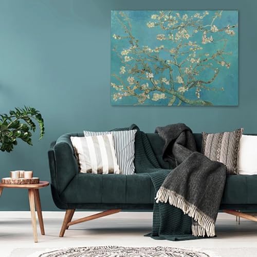 VeGuude Diamond Art Kits for Adults-Van Gogh Almond Blossom Diamond Painting Kits for Adults Beginners,5D DIY Full Drill Diamond Painting Cat Gem Art and Crafts 12x16inch