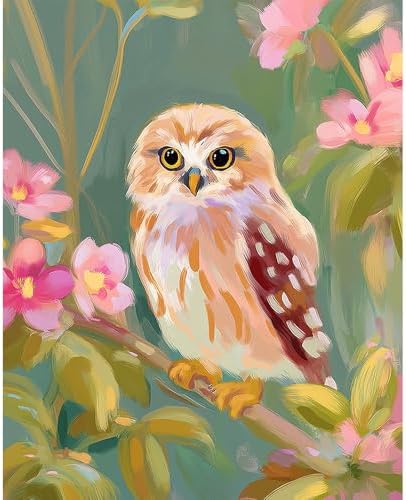 Natuyalo Paint by Numbers Kit for Adults Beginner, Birds Adult Paint by Number Kits on Canvas Without Frame, Animals Acrylic Paint by Numbers for Home Decor 16x20 inch