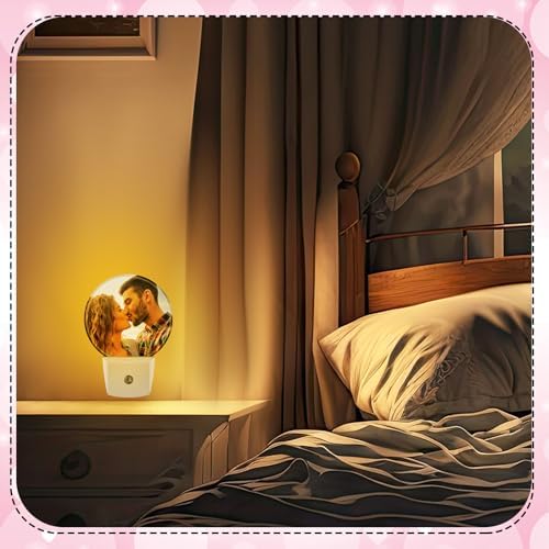 Tujoe 6 Pcs Halloween Plug into Wall Night Light Sublimation Blank, Round