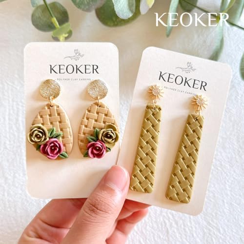 Keoker Polymer Clay Texture Roller, 3in Woven, Like Polymer Clay Texture Sheets, Great with Polymer Clay Cutters