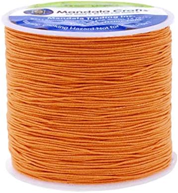 Mandala Crafts 0.6mm Orange Shirring Elastic Thread for Sewing, 87 Yards