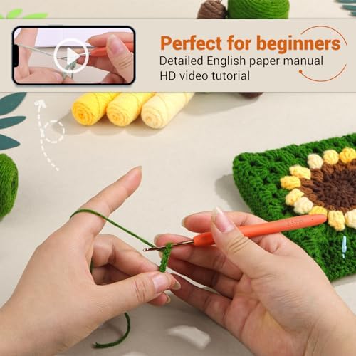 Pnytty Crochet Kits, Crochet Starters Kit with Crocheting Tools Supplies