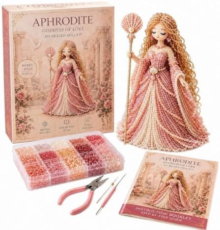  Divine Goddess DIY Beaded Doll Kit, Craft for Adults with Tools (Style B)
