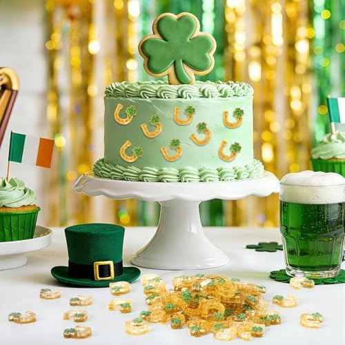 60Pcs Mini Resin Horseshoe Charms for St. Patrick's Day DIY Crafts