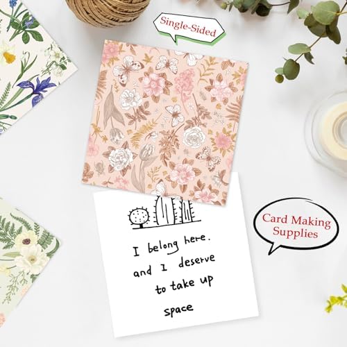 Scrapbook Paper, 24 Sheets 6"×6" 160gsm Single-Sided Patterned Cardstock