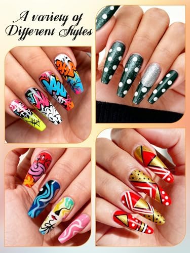 12 Color 3D Nail Art Pens Kalolary Nail Art Markers 0.7MM Nail Polish Pens