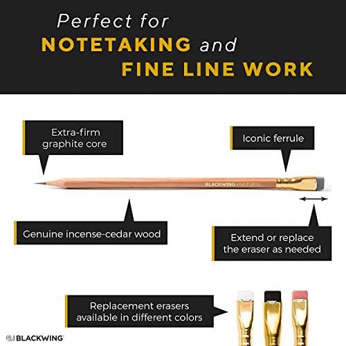 Blackwing Natural Pencils, Extra-Firm Graphite, Clear Cedar, 12 Count