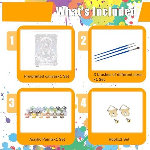 GOUOYANA Paint By Numbers Kit for Adults-Skull THE Dreamer Funny Canvas | Adult Paint by Number Kits on Canvas for Painting DIY Skull THE DREAMER Painting Art by Numbers for Home Wall Art Gift12X16in