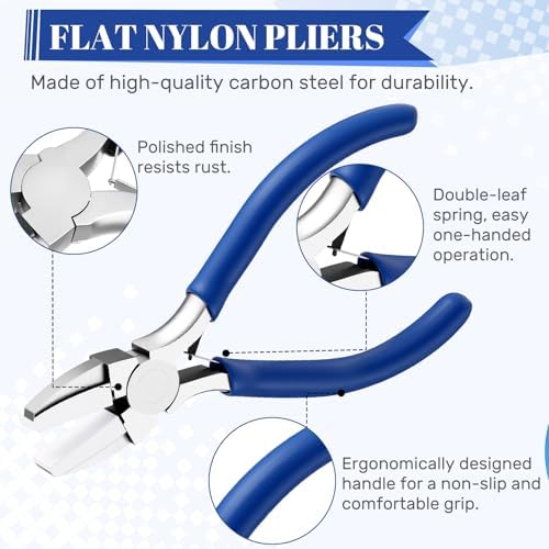 Mudder 2 Pcs Jewelry Making Tool 6 in 1 Bail Making Plier,Clear Blue