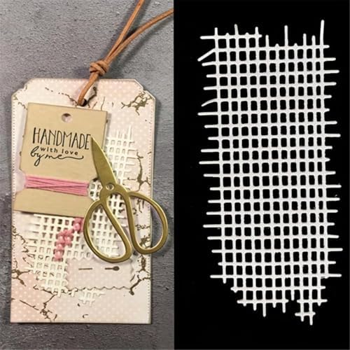 Scrapbooking Die-Cuts for Card Making, Christmas Metal Cutting Dies, Paper Craft Punch Template, Background Embossing Stencils, DIY Album Décor (Grid A-10.5x5.3cm)
