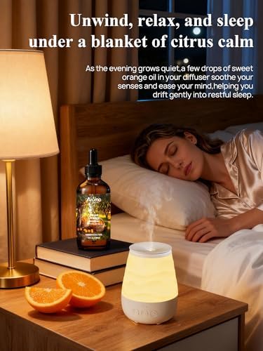 Orange Essential Oil with Premium Gift Box - Sweet Orange Essential Oils for Skin & Diffusers & Aromatherapy - 4 Fl Oz 100% Pure Natural - Gift-Ready Box - Gifts for Women