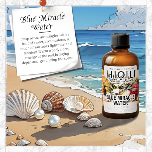 HIQILI Blue Miracle Water Fragrance Oil for Diffuser, Candle & Soap