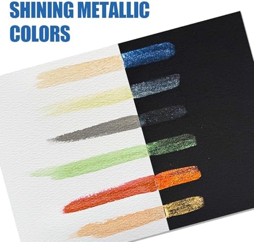 CraftyManor Mini Super Glitter Watercolor Paint Set, 20 Colors Ultra-Shimmer Metallic Watercolour Painting Sets, Solid Pearl Water Color Paints for Adult, 1ml Trial Pack (Butterfly)