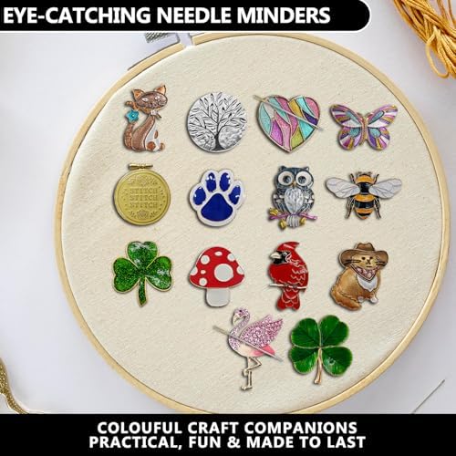 Magnetic Needle Minder Magnet Embroidery Accessories and Supplies Embroidery Needle Holder Cross Stitch Holder Needlework Supplies (Squirrel)