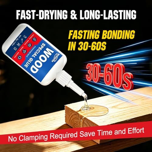 WOUSEDO Wood Glue 30g, Fast Drying Strong Adhesive for Wood Repair