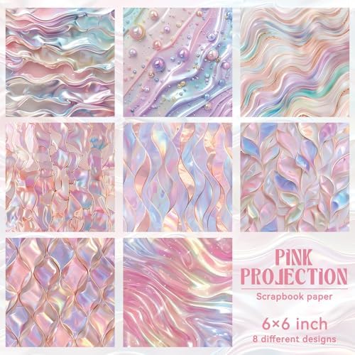 Bomichi 16 Sheets Scrapbook Paper, Vintage Decorative Scrapbook Supplies for Junk Journal Card Making Picture Art Collage DIY 6x6 inches