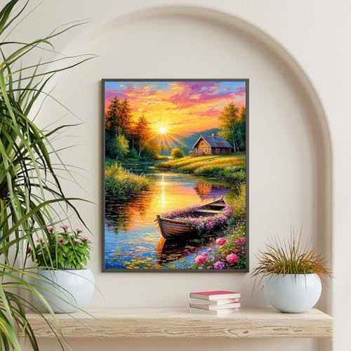 Diamond Art Kits for Adults & Beginners, Sunset Diamond Painting Kit
