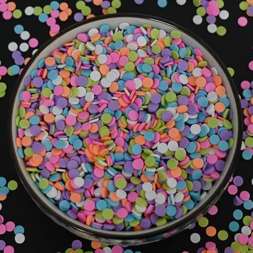 LIKETURE Fake Sprinkles 110G Non-edible Polymer Clay Sprinkles Fake Candy Sprinkles Slime Sprinkles Faux Sprinkles for Resin Slime Add Ins Plastic Sprinkle Nail Art Shaker Card Filler (Brown)