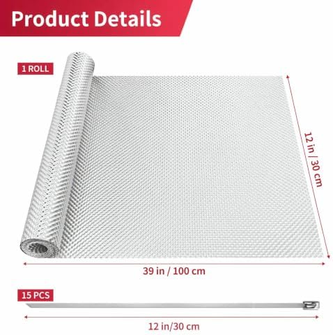 Exhaust Heat Shield Automotive 12" x 39" Roll, with Metal Ties