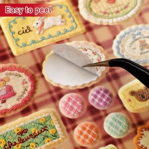PRSTINCOL Japanese Sticker Book Aesthetic 30 Sheets of Vibrant Red Patterned Die Cut Stickers for Scrapbooking and Journaling