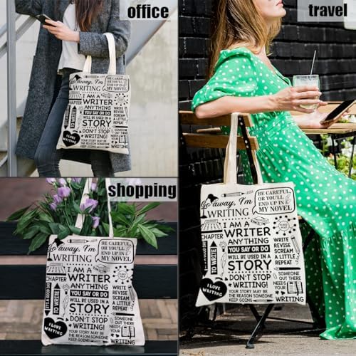 Canvas Tote Bag Gifts for Women Music Dance Sewing Lovers, Double-Sided Print Bags