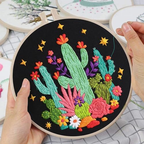 Louise Maelys Cactus Embroidery Kit, Cross Stitch Kit for Beginner Adults