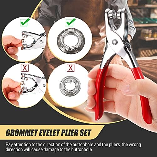 Mudder Grommet Eyelet Plier Tool,Bronze,1/4 Inch,Classic