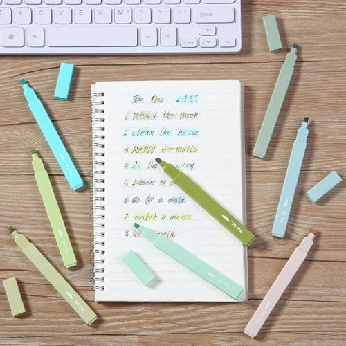 Mr. Pen- Aesthetic Highlighters No Bleed, 8 Pack, Assorted Colors | Chisel Tip, Cute Highlighters Assorted Colors for Journaling, Highlighting, Underlining, Fast Dry, Back to School Supplies