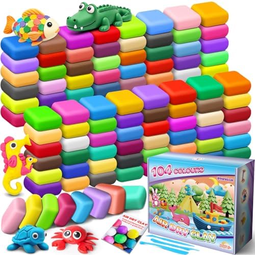 ESSENSON Air Dry Clay 104 Colors, Modeling Clay for Kids