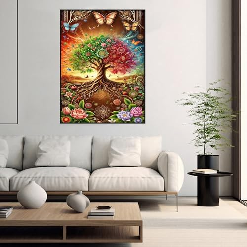 Zythron Diamond Art Kits for Adults,Tree Diamond Painting Kits for Beginner