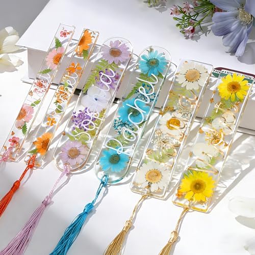 LET'S RESIN Bookmark Silicone Molds Set - 3 Shapes with 20Pcs Tassels