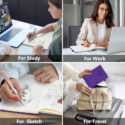 Graph Paper Notebook 5.9"×8.5", 160 Pages Grid Notebook, A5 Graphing Paper | Hardcover Leather Journal for Women & Men,100 Gsm, Grid Spacing 5mm x 5mm, Medium Size, Grid notebook for Work, School, Math