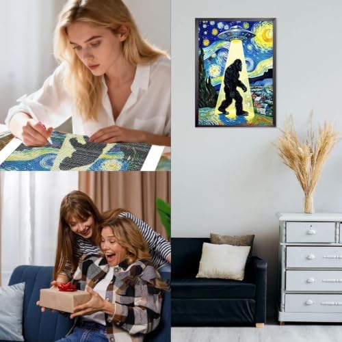 ARPADAMO Bigfoot Starry Diamond Art Kits for Adults Diamond Painting12x16in