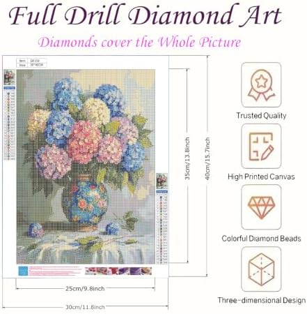 Hydrangea 5D Diamond Art Kit for Adults Full Drill gem art craft